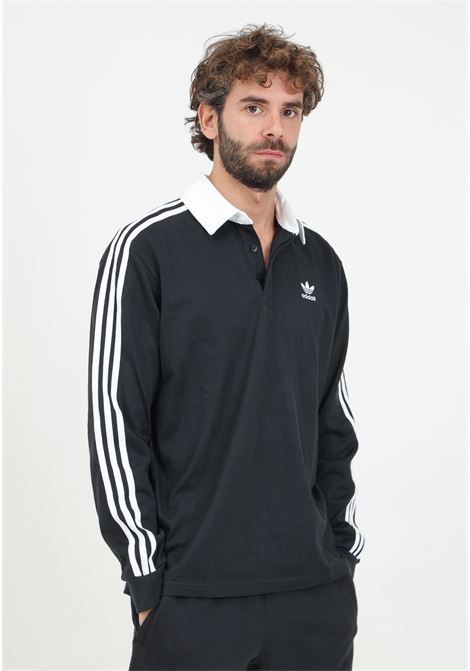 Polo Adicolor Rugby nera da uomo ADIDAS ORIGINALS | IZ4806.